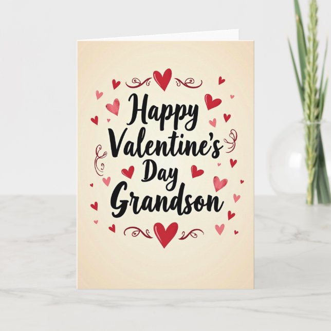 Valentinstag Enkel Liebe Karte (Vorderseite)