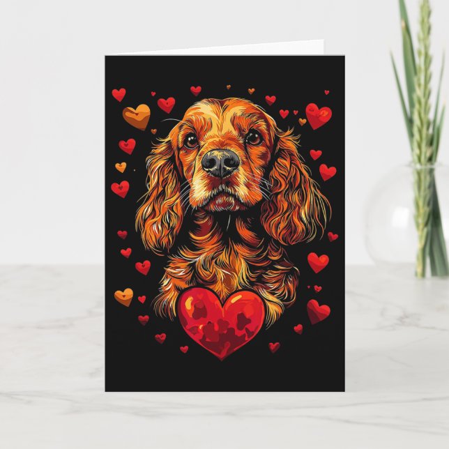 Valentinstag-Er-Spanie-Artwork Karte (Vorderseite)