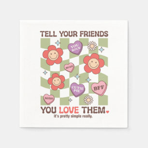 Valentinstag Erzählen Sie Ihren Freunden, dass Sie Serviette