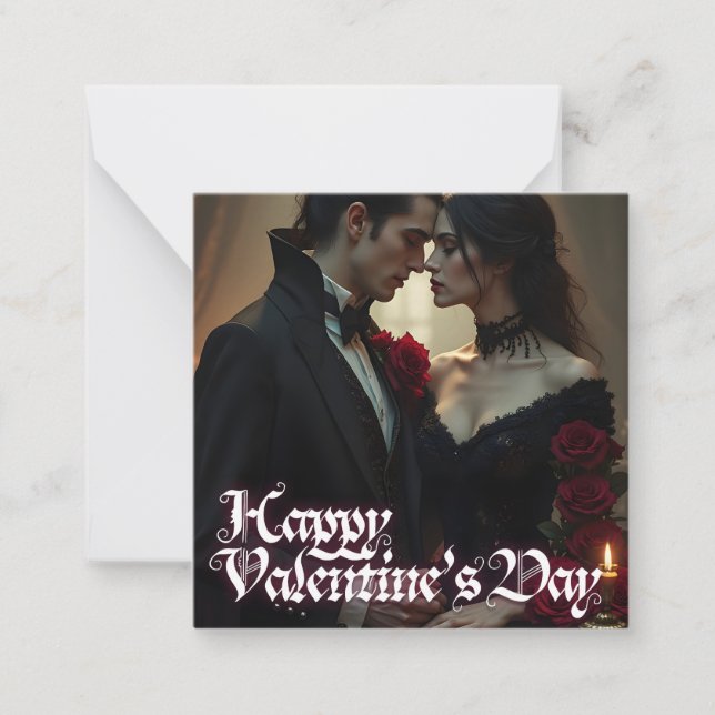 Valentinstag ewiger Leidenschaft Mitteilungskarte (Vorderseite)