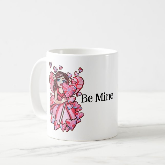 Valentinstag Fairy Kaffeetasse (Vorderseite Links)