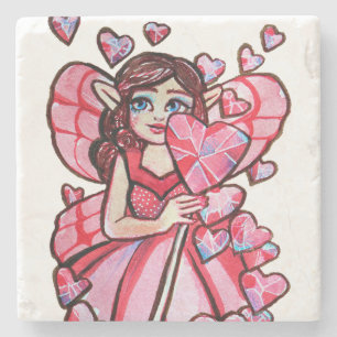 Valentinstag Fairy Steinuntersetzer