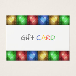 Valentinstag farbenfrohe rustikale Herzkarte