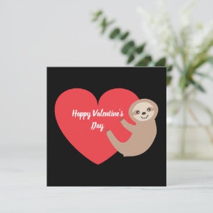 Valentinstag Faultier  Feiertagskarte