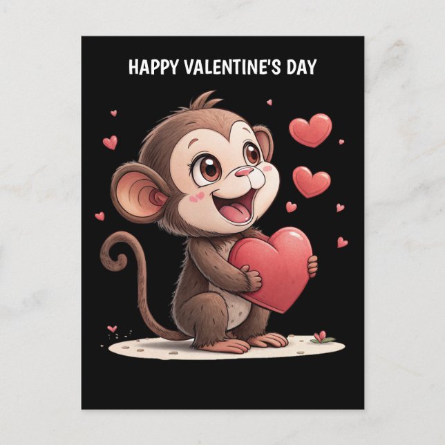 Valentinstag Feiertagspostkarte (Vorderseite)
