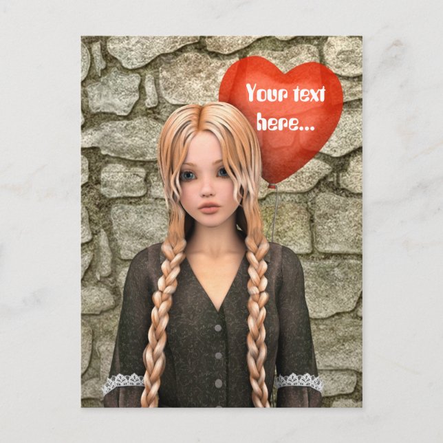 Valentinstag Feiertagspostkarte (Vorderseite)
