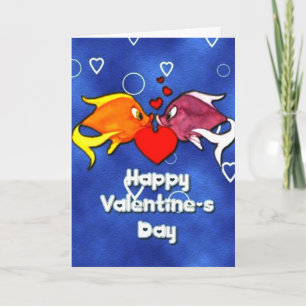 Valentinstag Fisch-Karte Feiertagskarte