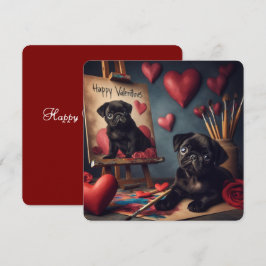 Valentinstag-Flachkarte Feiertagskarte