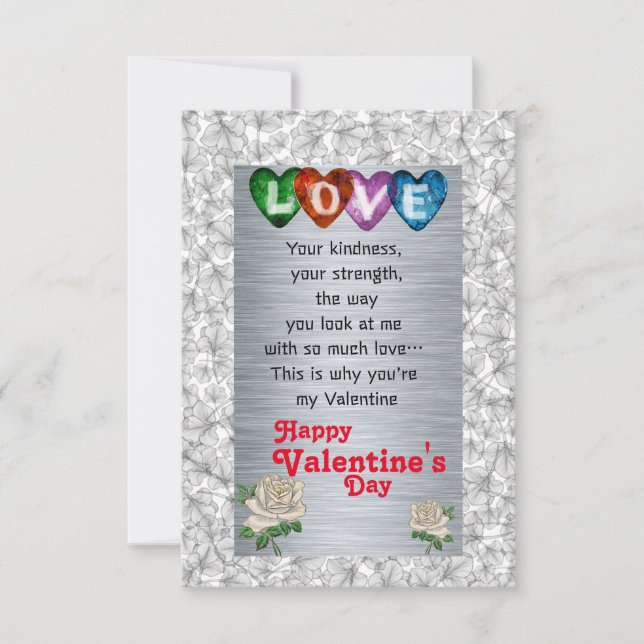 Valentinstag flatter Grußkarte Karte (Vorderseite)