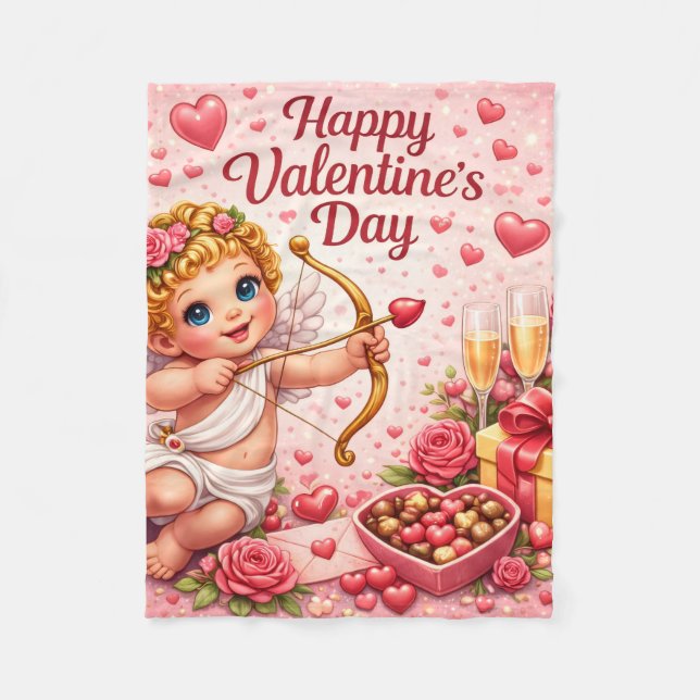 Valentinstag Fleece-Decke Fleecedecke (Vorderseite)