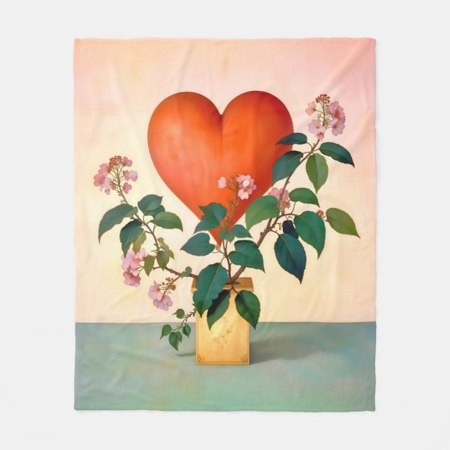 Valentinstag Fleecedecke (Vorderseite)
