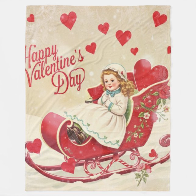 Valentinstag Fleecedecke (Vorderseite)