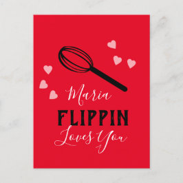 Valentinstag Flippin Lieben Sie hören Baker Postkarte