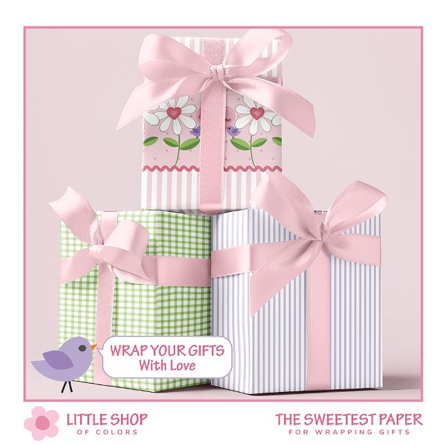 Valentinstag Floral Hearts Geschenkpapier Set (Von Creator hochgeladen)