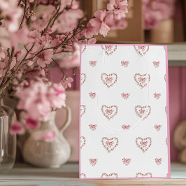 Valentinstag Floral Hearts Mittlere Geschenktüte