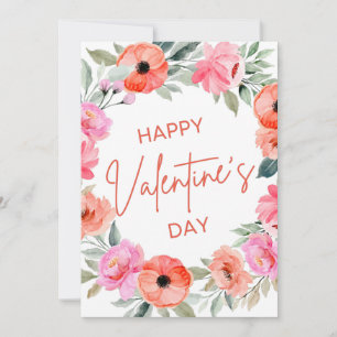 Valentinstag Floral Wreath Feiertagskarte