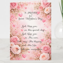 Valentinstag Florale Freundschaft Christlich Feiertagskarte