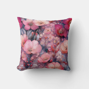 Valentinstag Florale Romantische Rosa Magenta Kissen