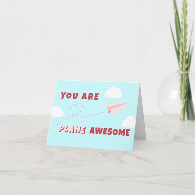 Valentinstag Flugzeug Phantastisch geflochtene Not (Vorderseite)