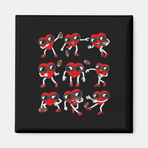 Valentinstag Football Heart Quarterback Receiver Magnet