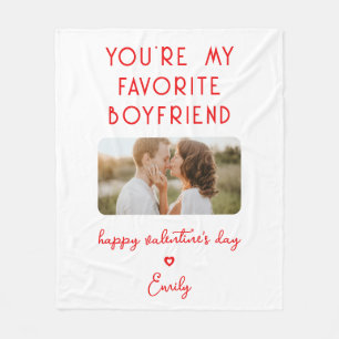 Valentinstag Foto Du bist mein Lieblingsjunge Fleecedecke