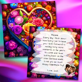 Valentinstag-Foto Feiertagskarte