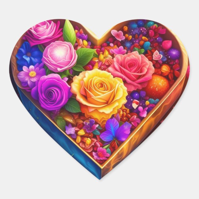 Valentinstag-Foto Herz-Aufkleber (Vorderseite)