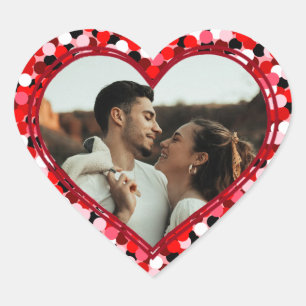 Valentinstag Foto Herz Herz-Aufkleber