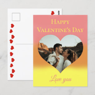 Valentinstag Foto Herz Postkarte