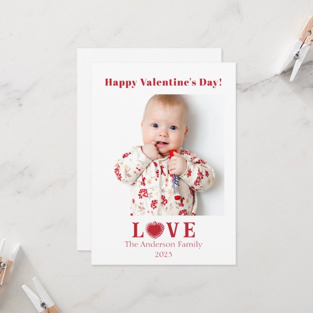 Valentinstag Foto Herzenslust Liebe (Vorderseite/Rückseite Beispiel)