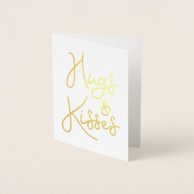 Valentinstag-Foto "Hugs and Kisses" Folienkarte (Vorderseite)