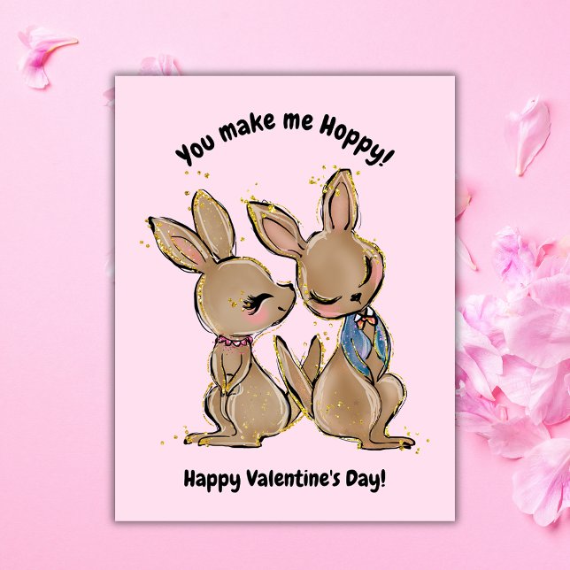Valentinstag-Foto Kangaroo Feiertagskarte (Von Creator hochgeladen)