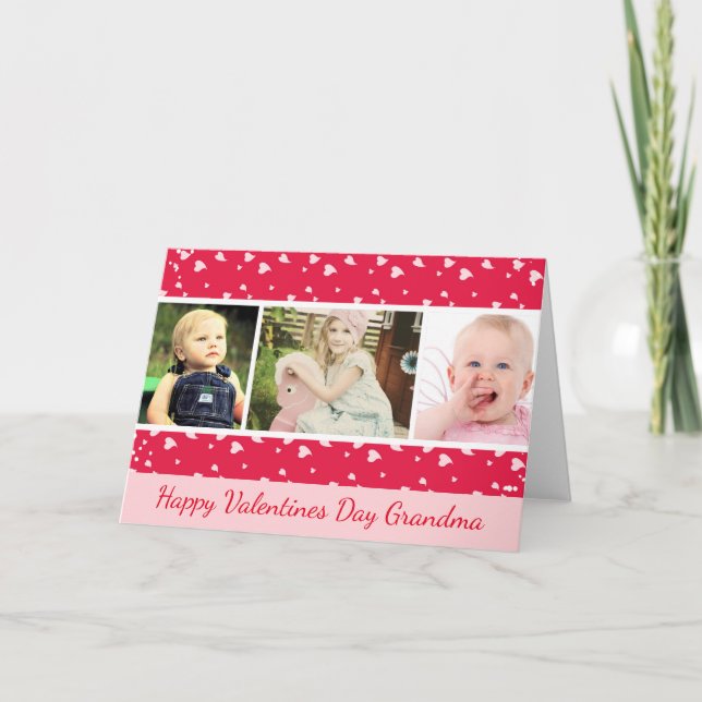 Valentinstag-Foto-Karte für Großmutter Feiertagskarte (Vorderseite)