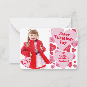 Valentinstag Foto Klasse XOXO Sweethearts Mitteilungskarte