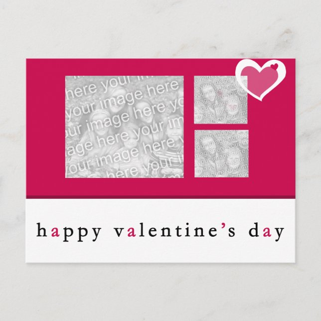 Valentinstag Foto Postkarte (Vorderseite)