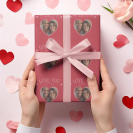Valentinstag Foto Rot Personalisiert Geschenkpapier