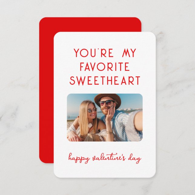 Valentinstag Foto Sie sind mein Lieblingsschatz Mitteilungskarte (Vorne/Hinten)