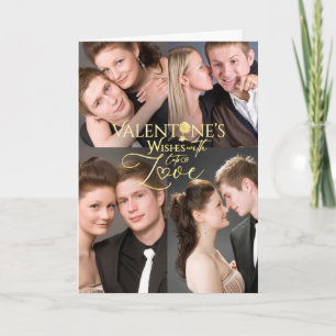 Valentinstag-Fotocollage-Andenken Karte