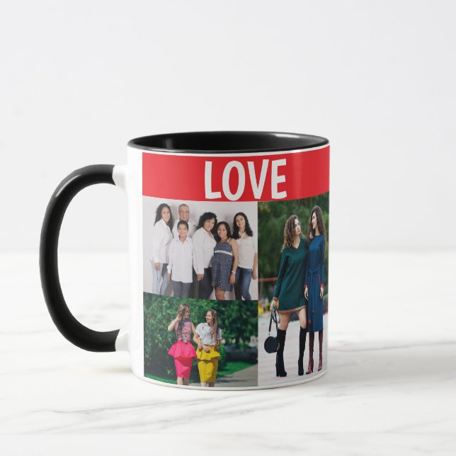 VALENTINSTAG-FOTOCOLLAGE-KAFFEETASSE TASSE (Links)