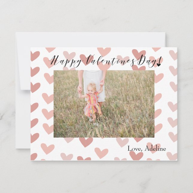 Valentinstag Fotokarte Einladung (Vorderseite)