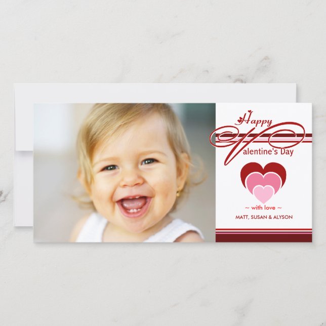 Valentinstag Fotokarten Feiertagskarte (Vorderseite)