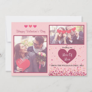 Valentinstag Fotokarten Feiertagskarte