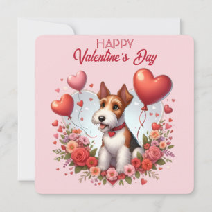 Valentinstag - Fox Terrier 2 - Karte