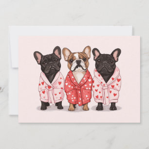 Valentinstag Französische Bulldogge Feiertagskarte