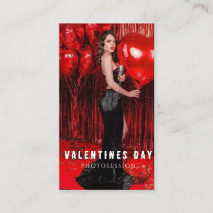 Valentinstag Frau Mädchen Fotosession Geschäft  Visitenkarte
