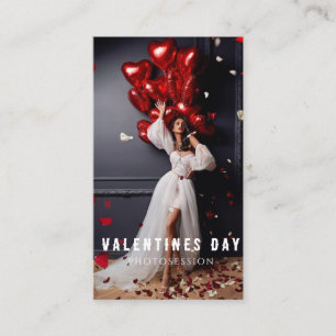 Valentinstag Frau Mädchen Fotosession Visitenkarte