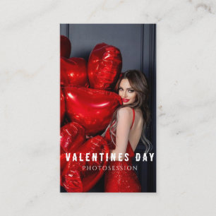 Valentinstag Frau Mädchen Fotoshooting Business C Visitenkarte