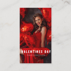 Valentinstag Frau Mädchen Fotoshooting Business C Visitenkarte