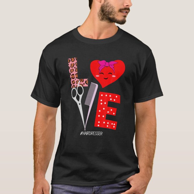Valentinstag Friseur LIEBE Scisso T-Shirt (Vorderseite)