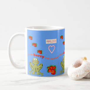 Valentinstag Frosch Berries Tasse